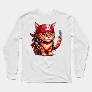 Captain Cat Long Sleeve T-Shirt